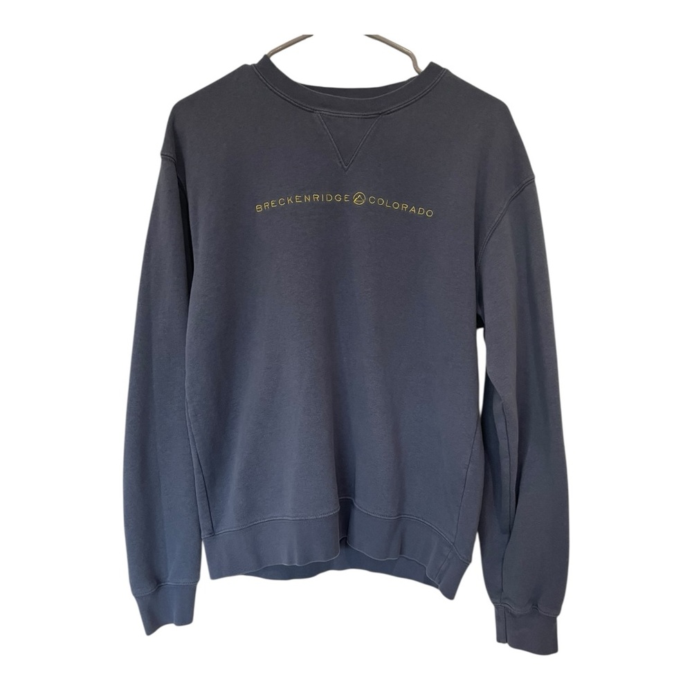 Big Cotton Breckenridge Colorado Men's Blue Crewneck Sweater Small
